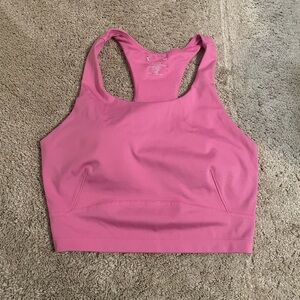 Hot Pink athletic tank top size M with built in bra pads barely worn